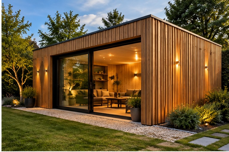 Houten bijgebouw