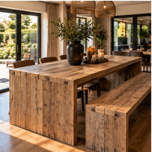 Tafel in steigerhout